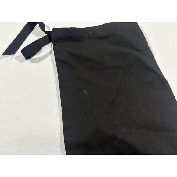Chanel Dust Bag 13 x 7 in Black Ribbon Drawstring Cotton Shoe Jewelry Storage - Picture 5 of 7